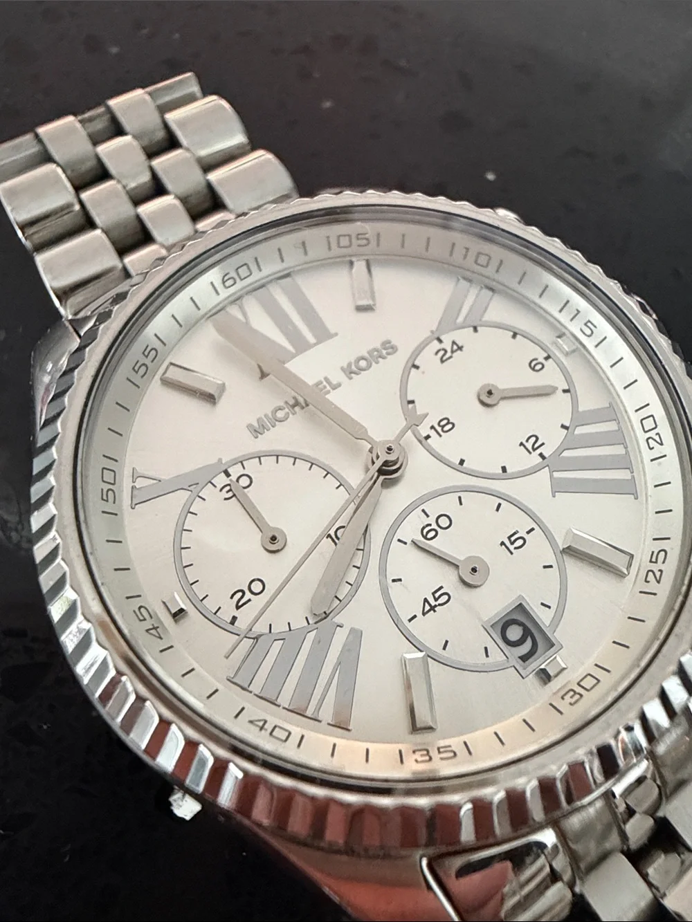 Like new! Michael Kors Silver Chronograph Watch